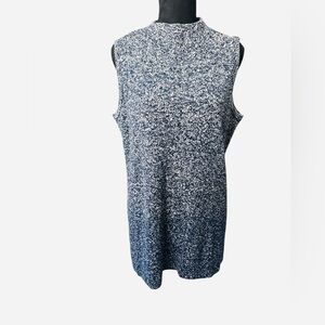 Chico's Zenergy Navy and White Knit Top & Cardigan Set